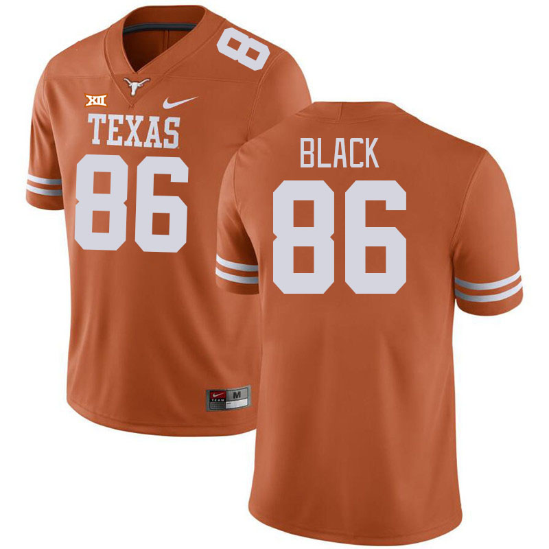 Men #86 Dorian Black Texas Longhorns College Football Jerseys Stitched-Orange